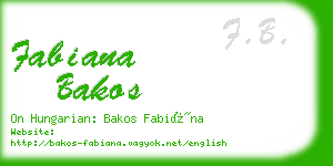 fabiana bakos business card